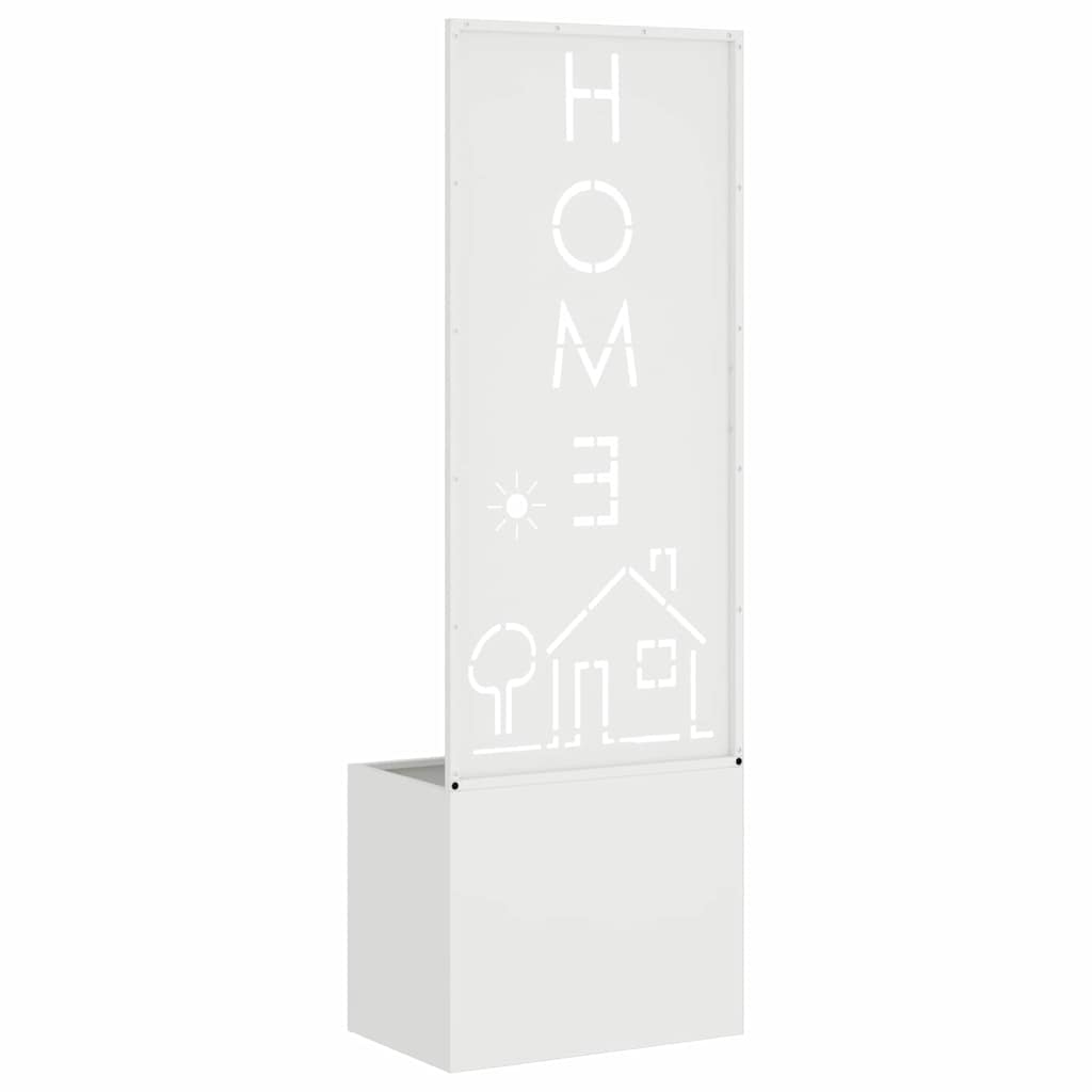 vidaXL Οθόνη Ιδιωτικότητας Κήπου Μαιανδρικό σχέδιο Λευκό 50 x 140 cm