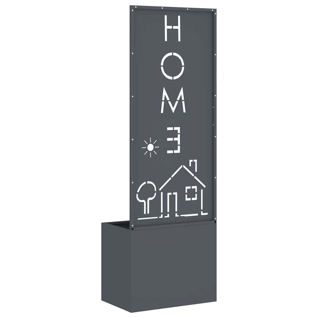 vidaXL Γλάστρα Κήπου με Διακοσμητική Πάνελ Ανθρακί 50 x 140 cm