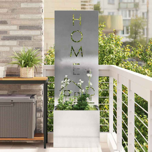 vidaXL Οθόνη Ιδιωτικότητας Κήπου Ασημί 50 x 140 cm Ανοξείδωτο ατσάλι