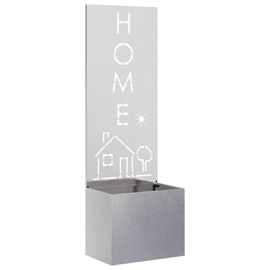 vidaXL Οθόνη Ιδιωτικότητας Κήπου Ασημί 50 x 140 cm Ανοξείδωτο ατσάλι