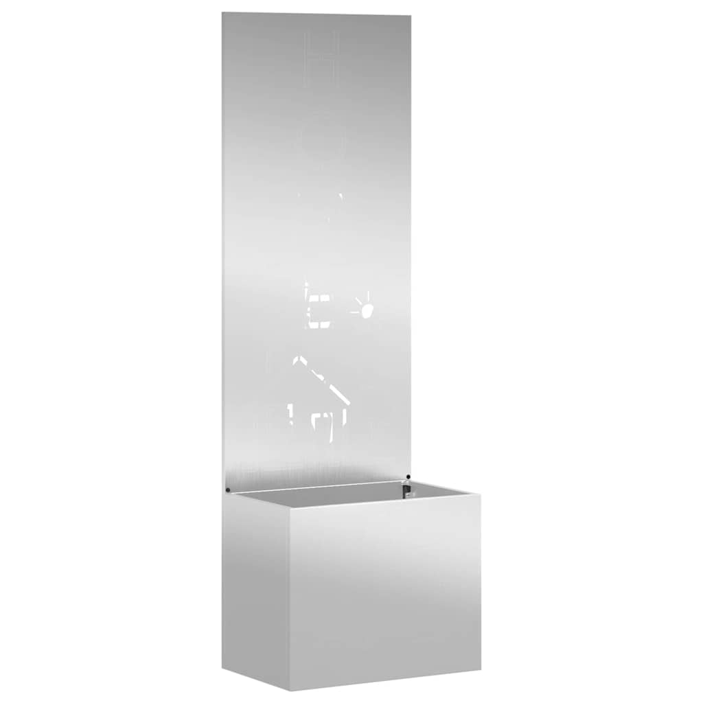 vidaXL Οθόνη Ιδιωτικότητας Κήπου Μαιανδρικό σχέδιο Ασημί 50 x 140 cm