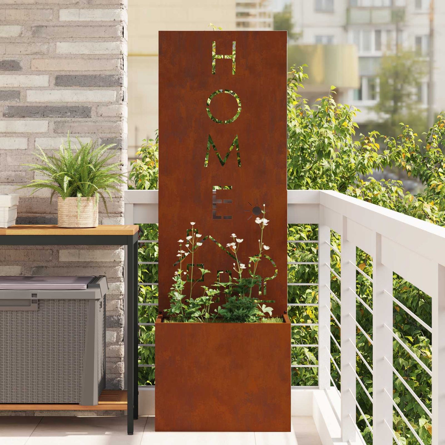 vidaXL Οθόνη Ιδιωτικότητας Κήπου Σκ rusty 50 x 140 cm