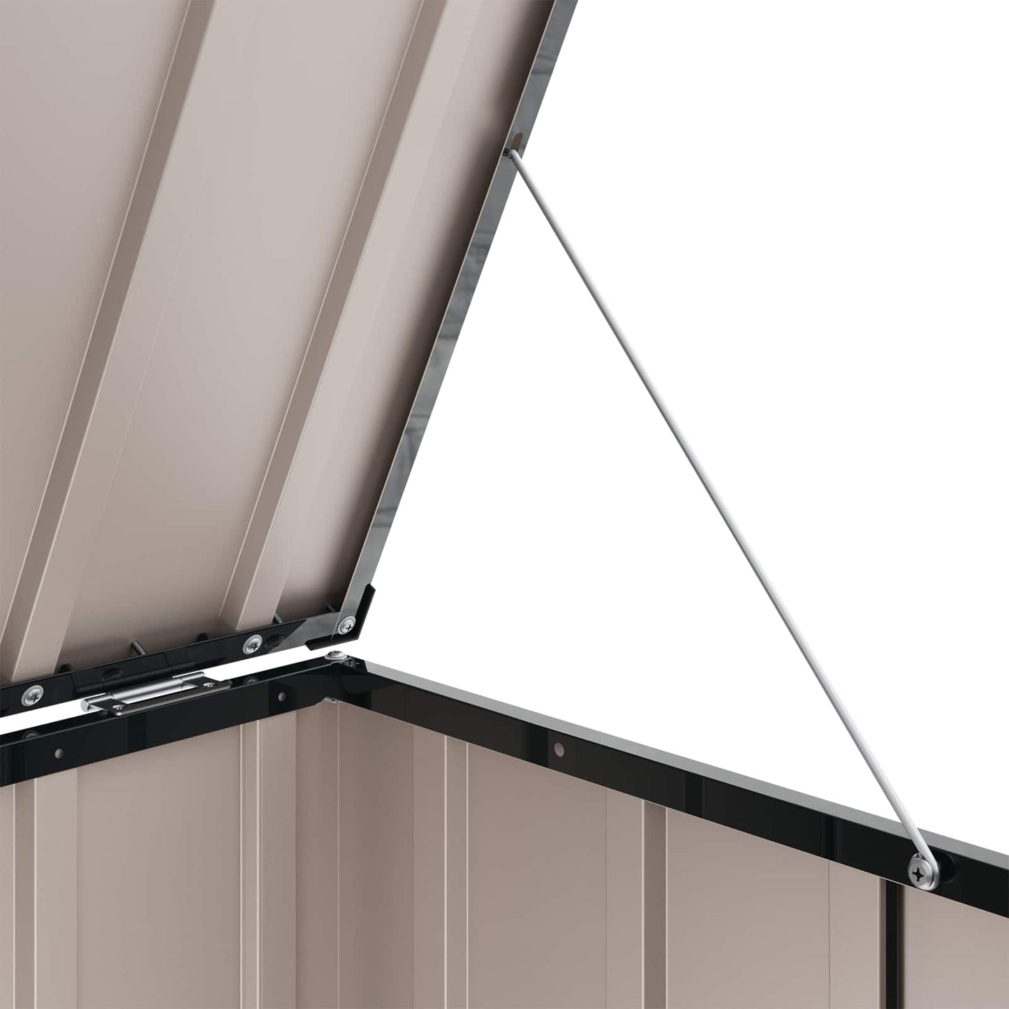 vidaXL Κουτί αποθήκευσης κήπου Μαύρο 101 x 56,5 x 50 εκ Ατσάλι