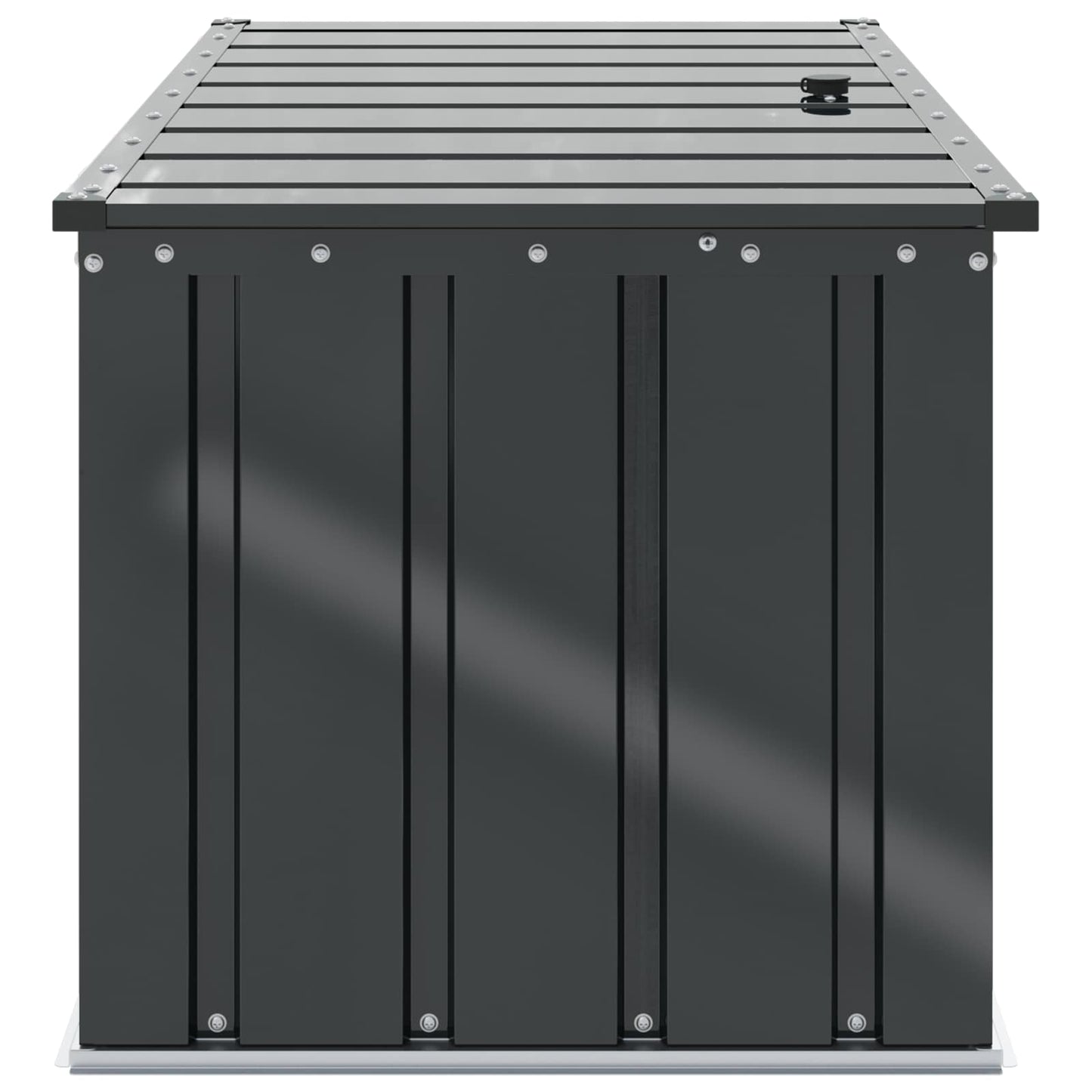 vidaXL Κουτί αποθήκευσης κήπου Μαύρο 101 x 56,5 x 50 εκ Ατσάλι