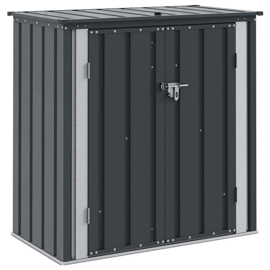 vidaXL Κουτί αποθήκευσης κήπου Μαύρο 101,5 x 57 x 100,5 εκ. Ατσάλι