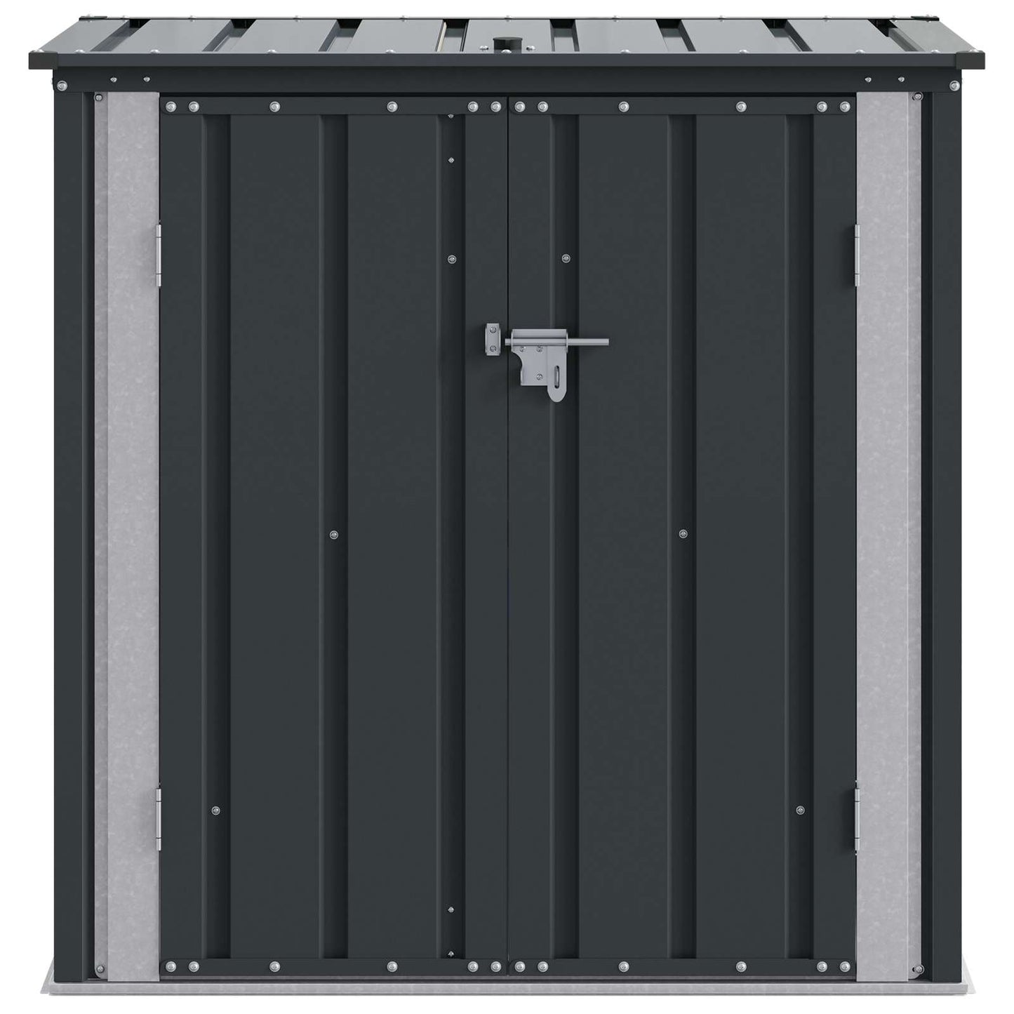 vidaXL Κουτί αποθήκευσης κήπου Μαύρο 101,5 x 57 x 100,5 εκ. Ατσάλι