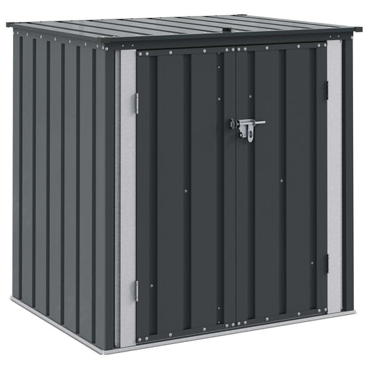 vidaXL Κουτί αποθήκευσης κήπου Μαύρο 101,5 x 82 x 100 εκ. Ατσάλι