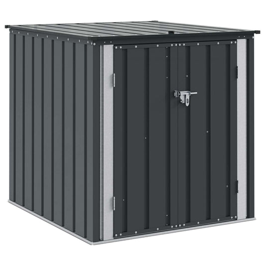 vidaXL Κουτί αποθήκευσης κήπου Μαύρο 101,5 x 107 x 100 εκ. Ατσάλι