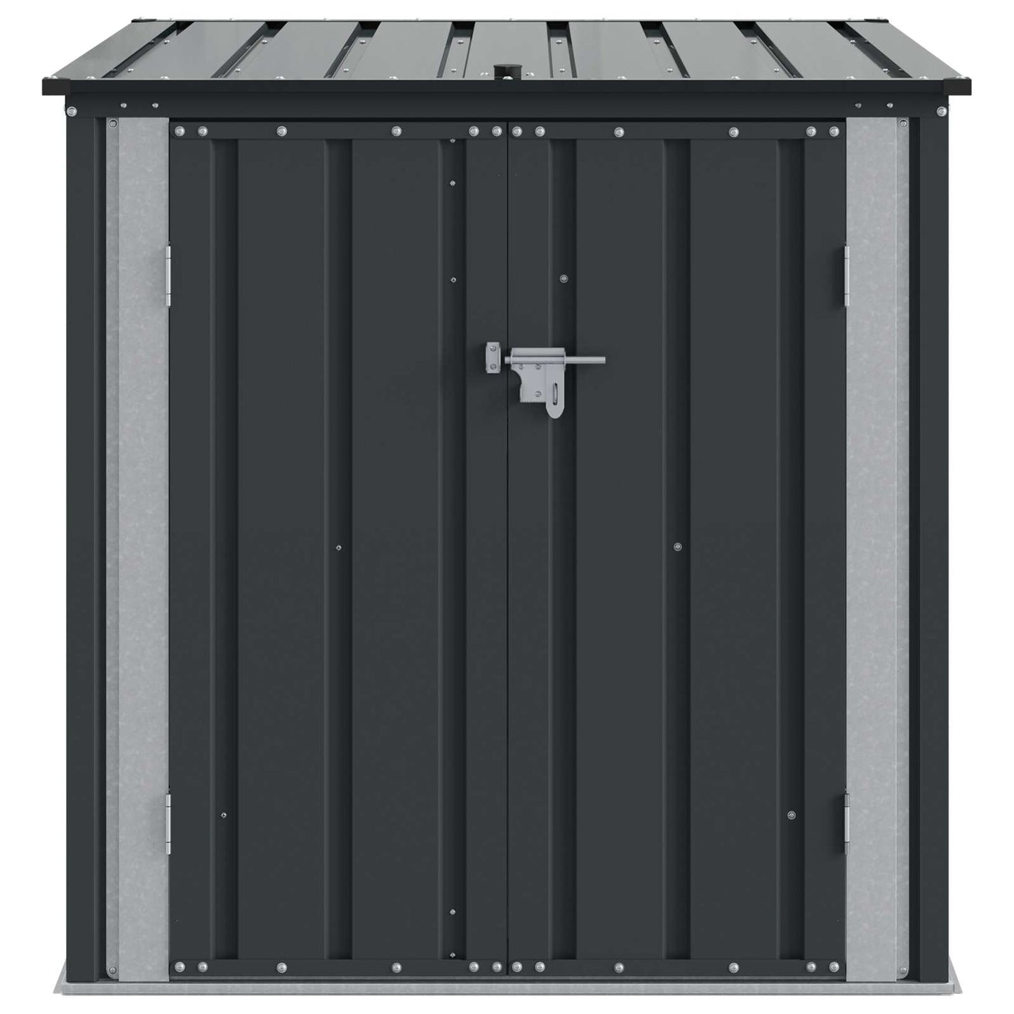 vidaXL Κουτί αποθήκευσης κήπου Μαύρο 101,5 x 107 x 100 εκ. Ατσάλι