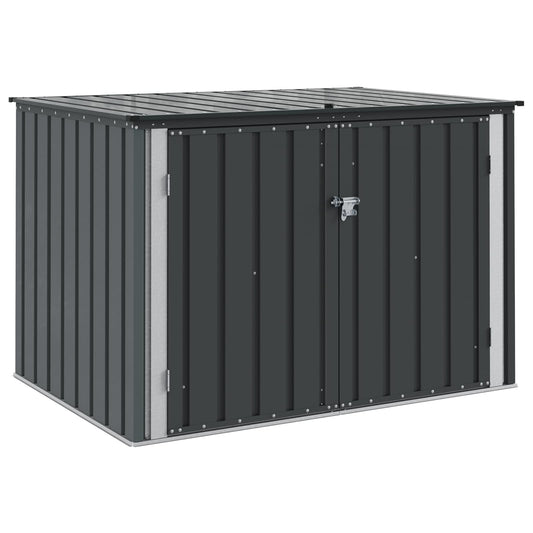 vidaXL Κουτί αποθήκευσης κήπου Μαύρο 151,5 x 107 x 100 εκ. Ατσάλι