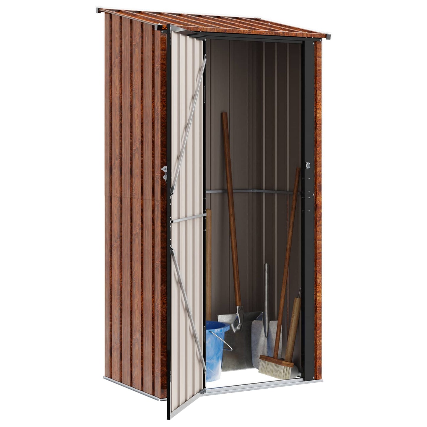vidaXL Κηποσυνθέσεις Καφέ 103 x 74 x 200 εκ Μέταλλο