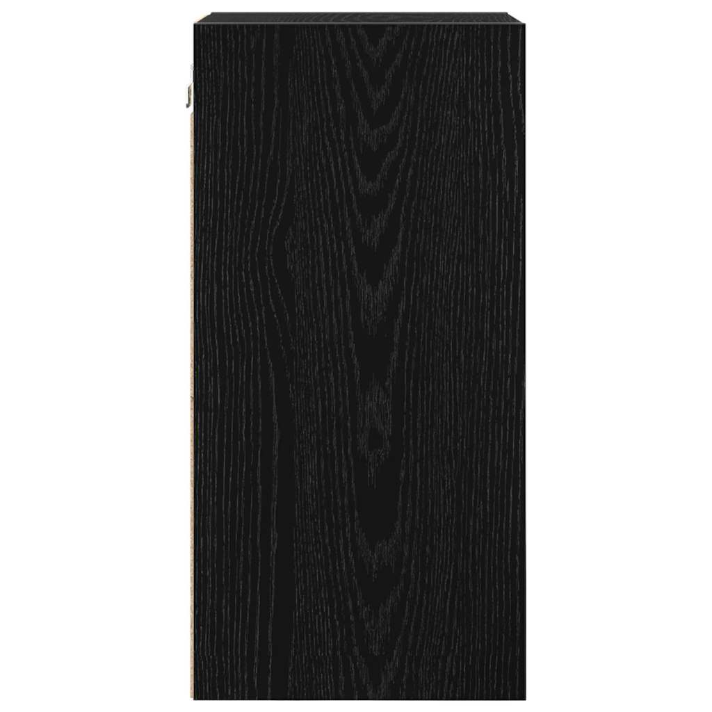 vidaXL Κρεμαστό ντουλάπι με ράφι Riga Μαύρη δρυς 30 x 29,5 x 60 εκ.