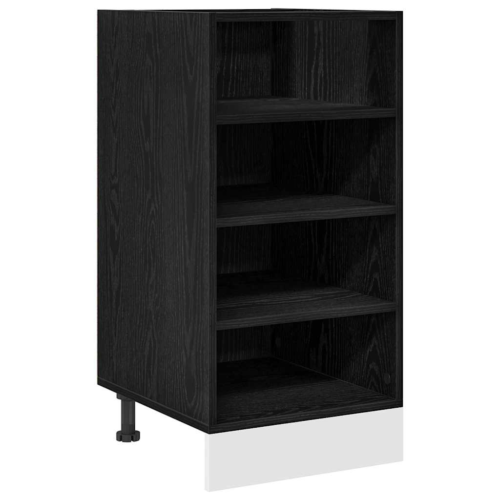 vidaXL Βάση Ντουλάπας Κουζίνας Riga Μαύρη δρυς 40 x 44,5 x 81,5 εκ.