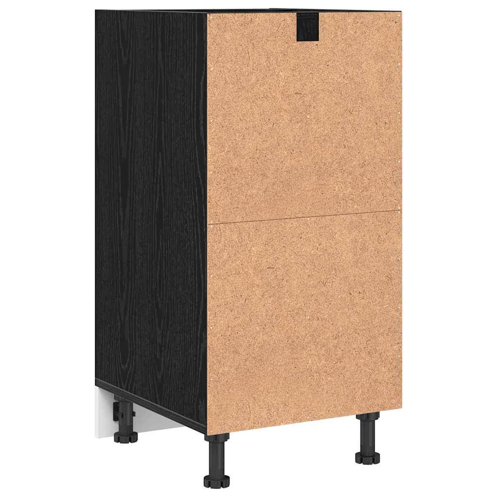 vidaXL Βάση Ντουλάπας Κουζίνας Riga Μαύρη δρυς 40 x 44,5 x 81,5 εκ.