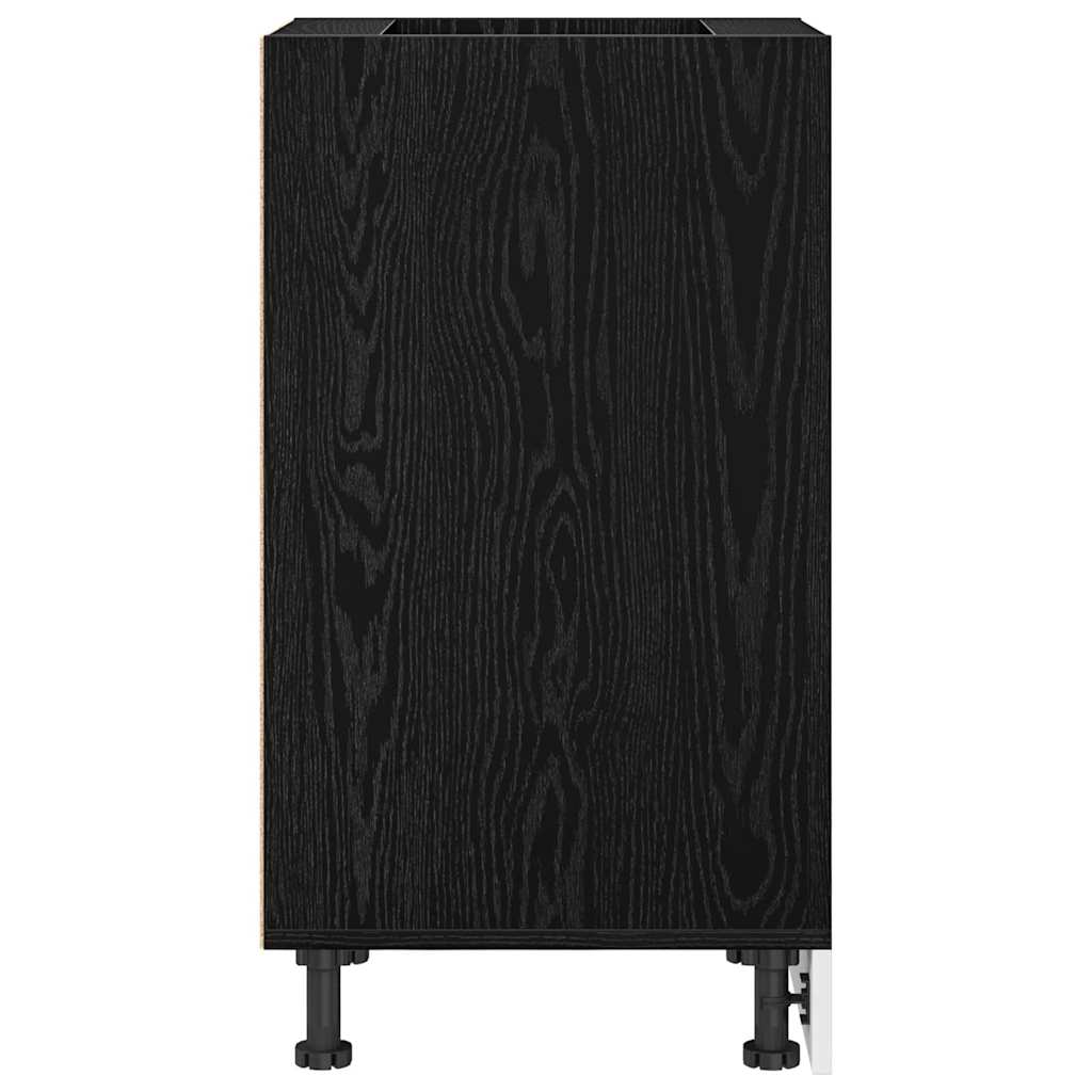 vidaXL Βάση Ντουλάπας Κουζίνας Riga Μαύρη δρυς 40 x 44,5 x 81,5 εκ.