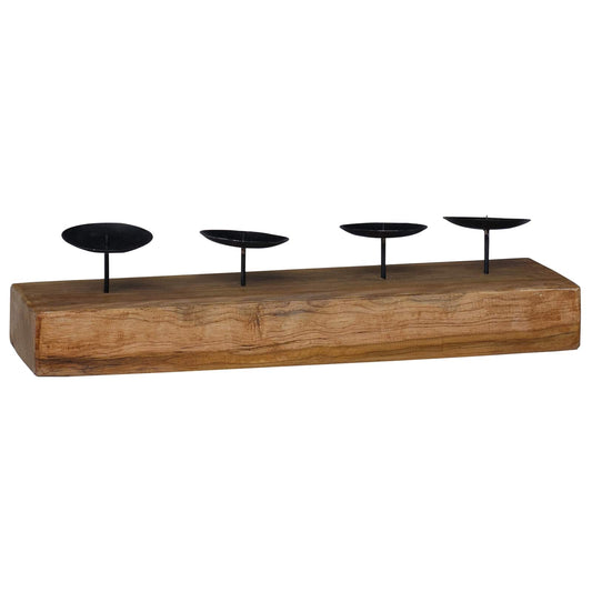 vidaXL Κηροπήγιο Φυσικό 50 x 15 x 10 εκ Μασίφ ξύλο teak