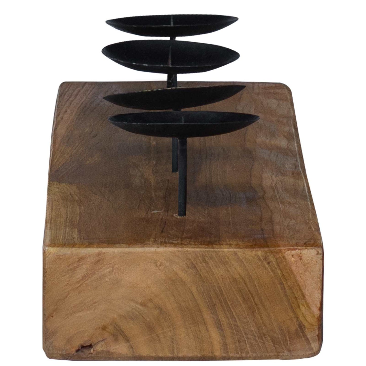 vidaXL Κηροπήγιο Φυσικό 50 x 15 x 10 εκ Μασίφ ξύλο teak