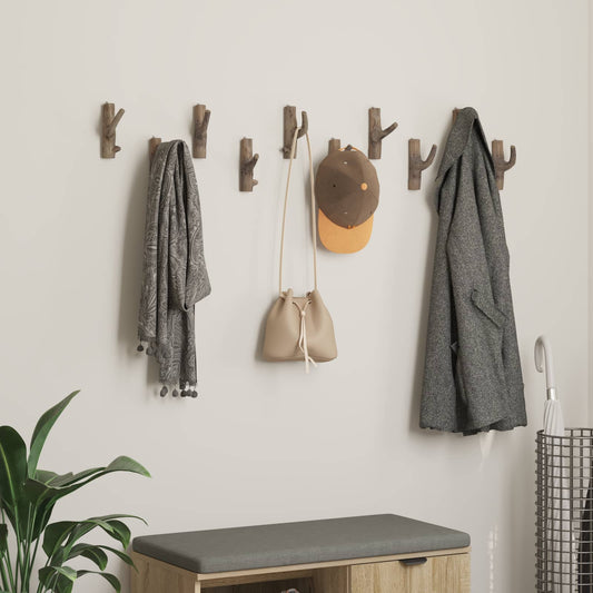 vidaXL Γάντζος Καφέ 4 x 4 x 14 εκ. Στερεό Ανακτηθέν Ξύλο