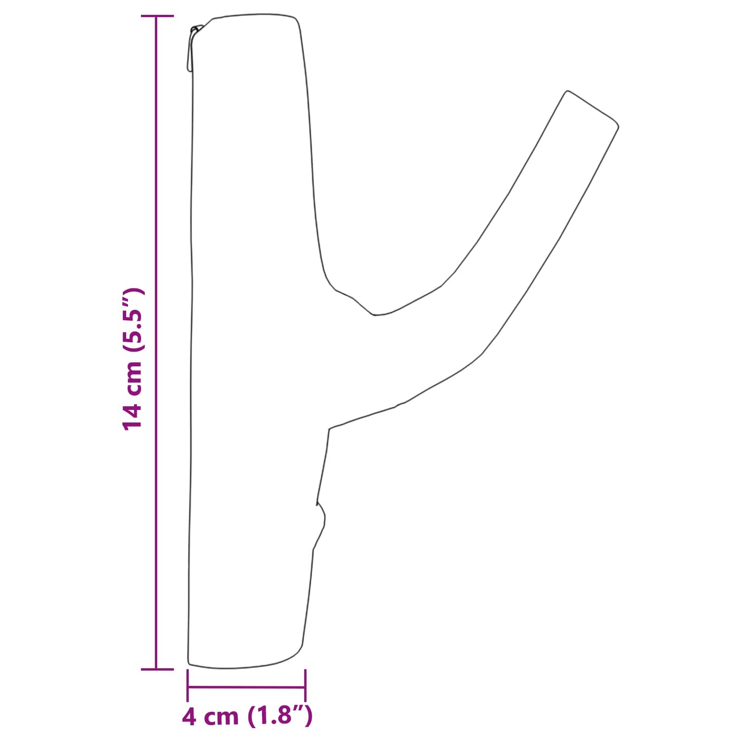 vidaXL Γάντζος Καφέ 4 x 4 x 14 εκ. Στερεό Ανακτηθέν Ξύλο