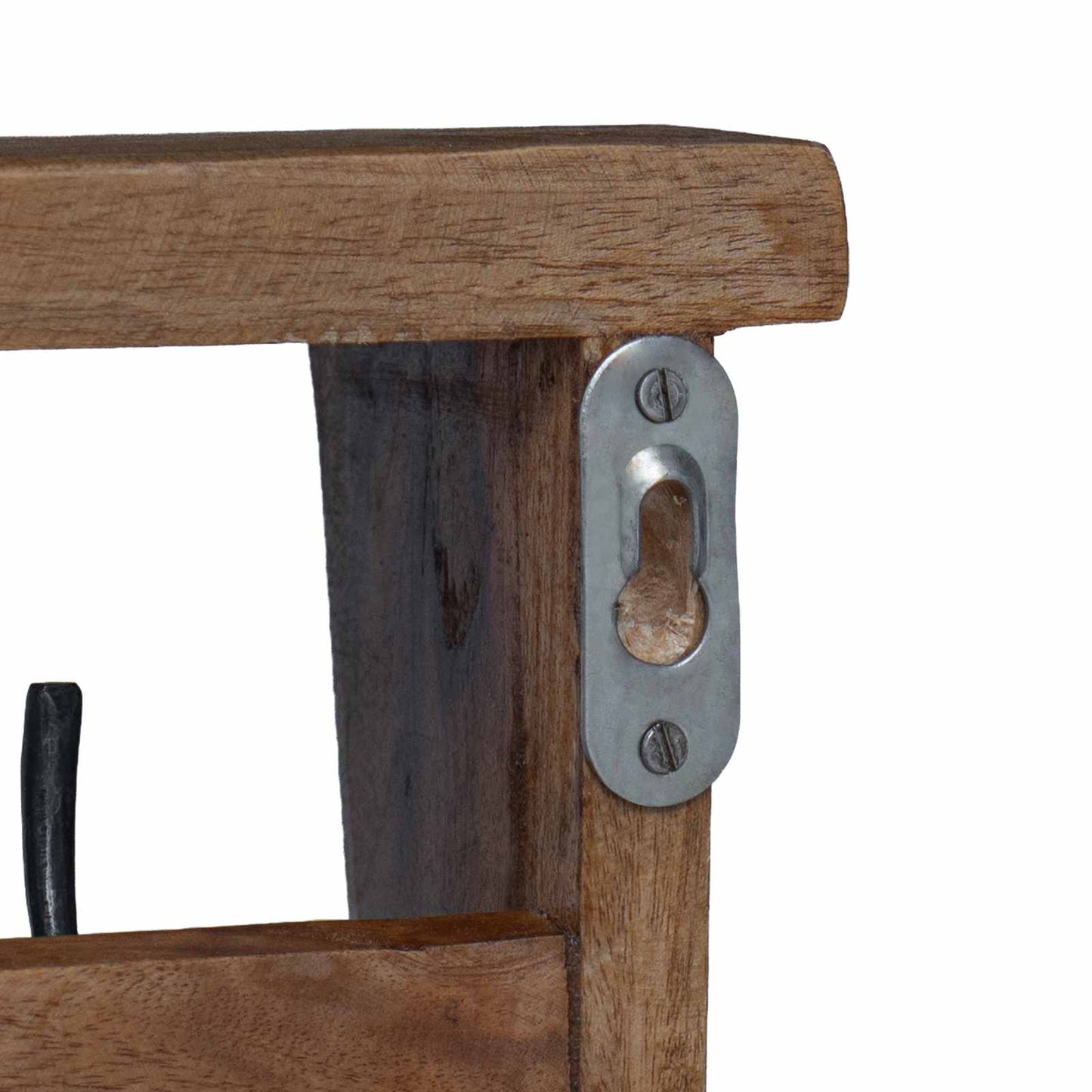 vidaXL Κρεμάστρα Καφέ 50 x 10 x 14 εκ Στερεό ξύλο Μαόνι