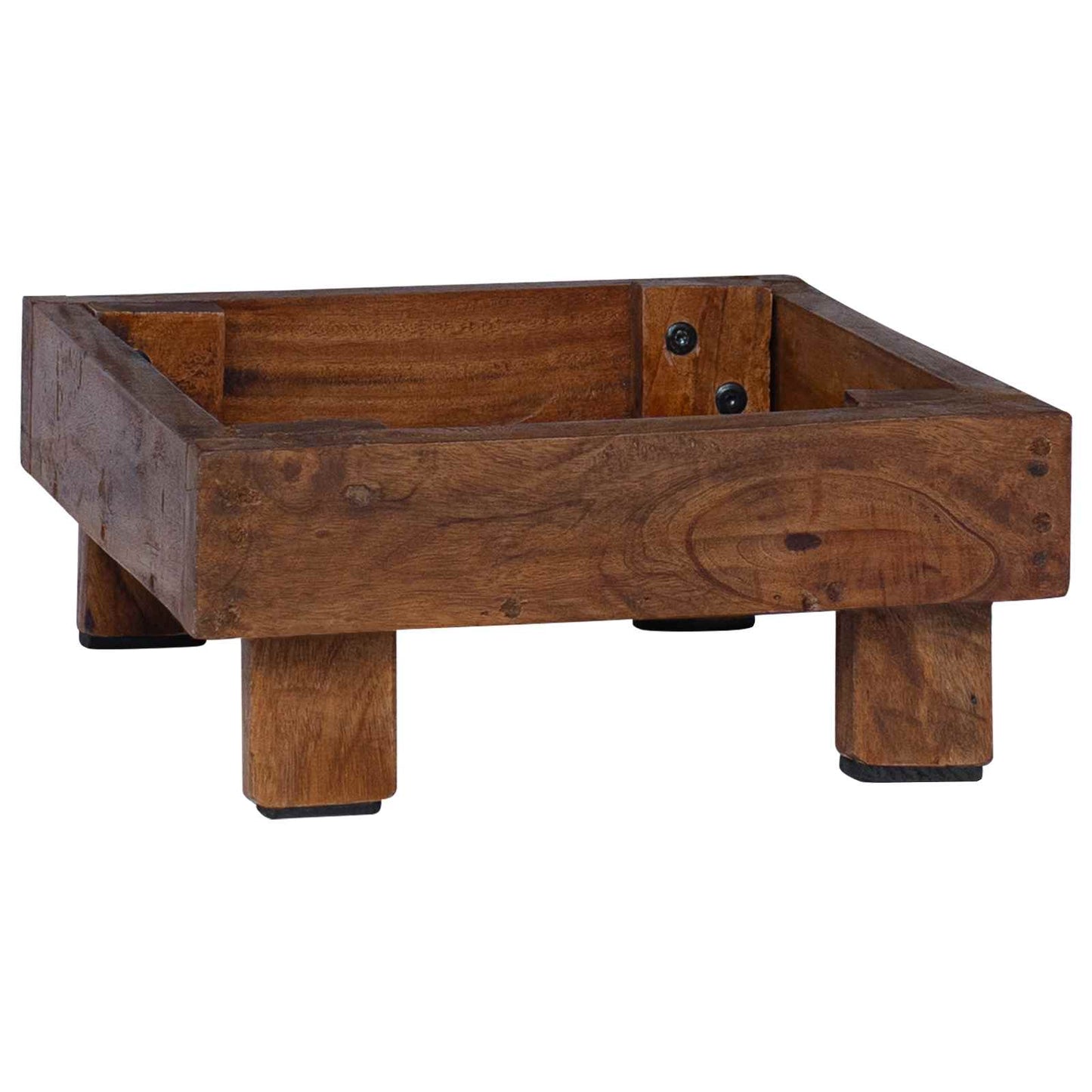 vidaXL Βάση φυτών 3 pcs Καφέ Ξύλο Μαόνι