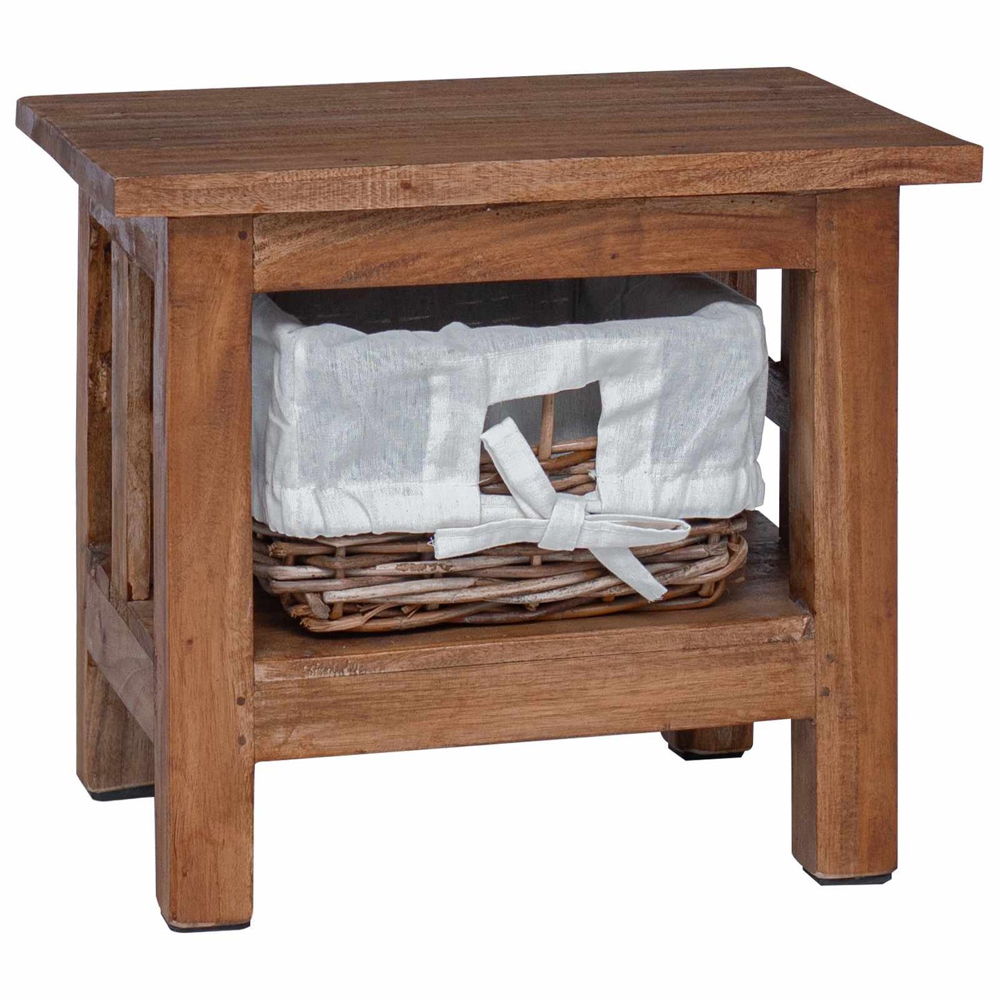 vidaXL Τραπεζάκι Πλευράς Καφέ 38 x 28 x 35 εκ. Μασίφ ξύλο μαόνι
