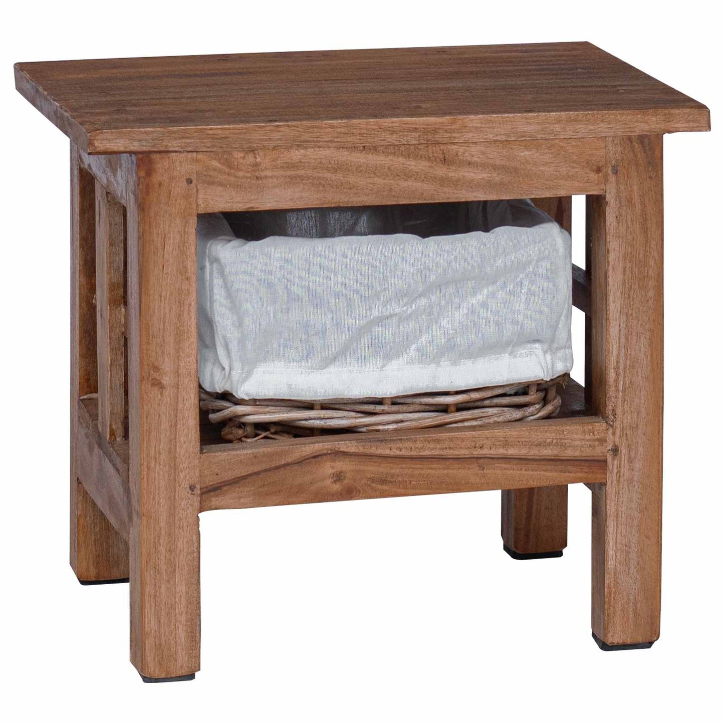 vidaXL Τραπεζάκι Πλευράς Καφέ 38 x 28 x 35 εκ. Μασίφ ξύλο μαόνι
