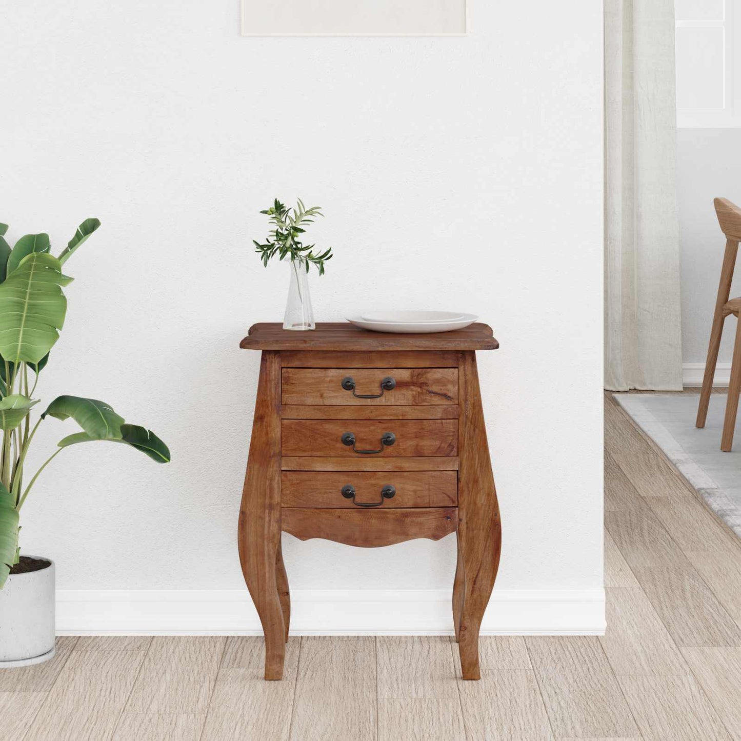 vidaXL Θήκη Αποθήκευσης 48 x 35 x 64 εκ. Στερεό ξύλο Μαόνι