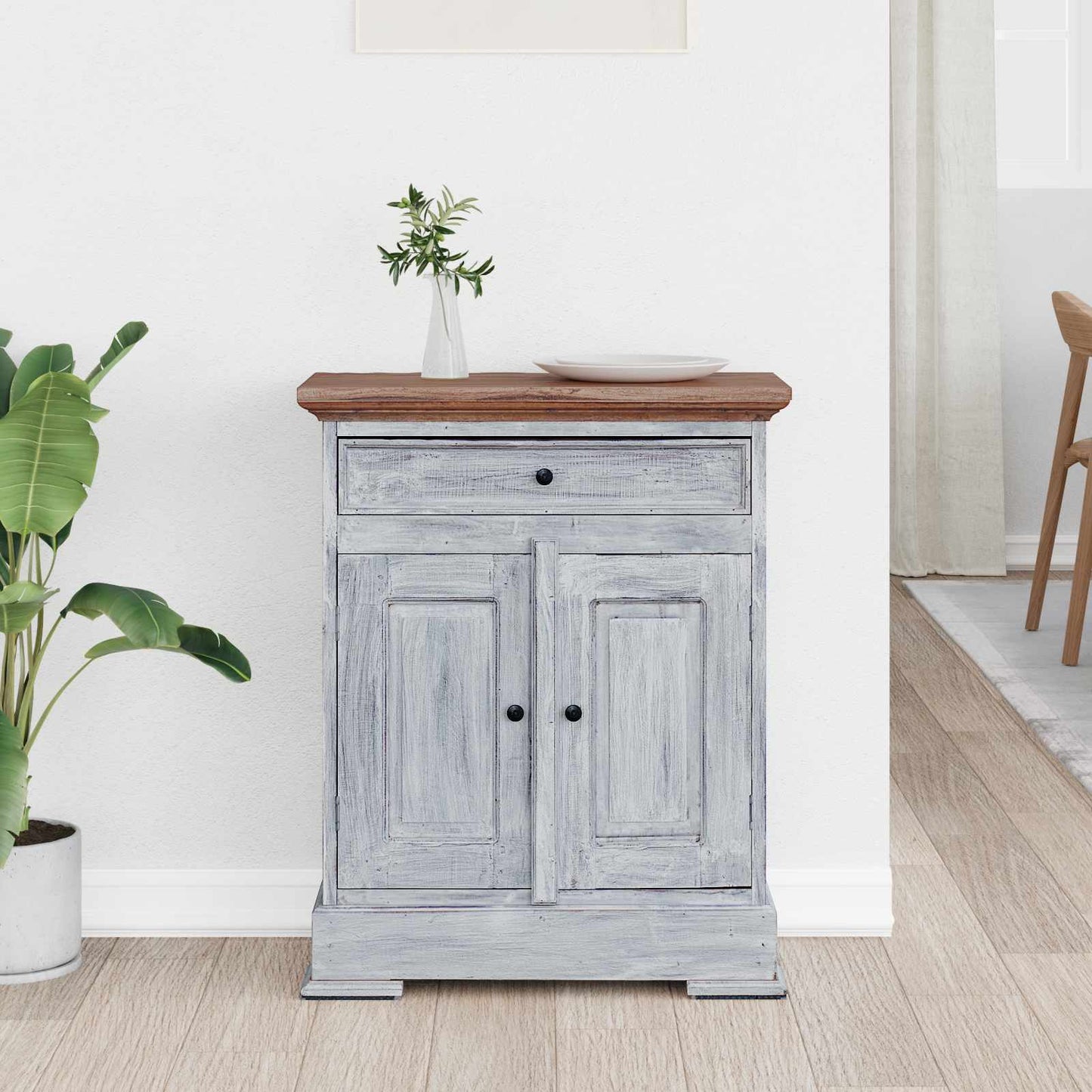 vidaXL Ντουλάπι αποθήκευσης 63 x 30 x 79 εκ Στερεό ξύλο Μαόνι