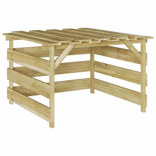 vidaXL Γκαράζ για ρομποτική μηχανή γκαζόν Καφέ 84 x 80 x 56 εκ