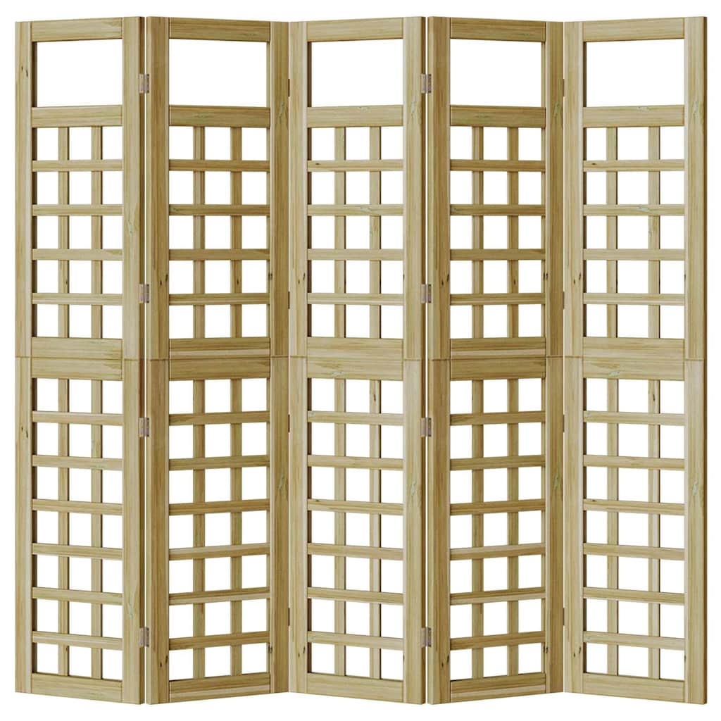 vidaXL Παραβάν ιδιωτικότητας 5 pcs Καφέ 200 x 180 cm