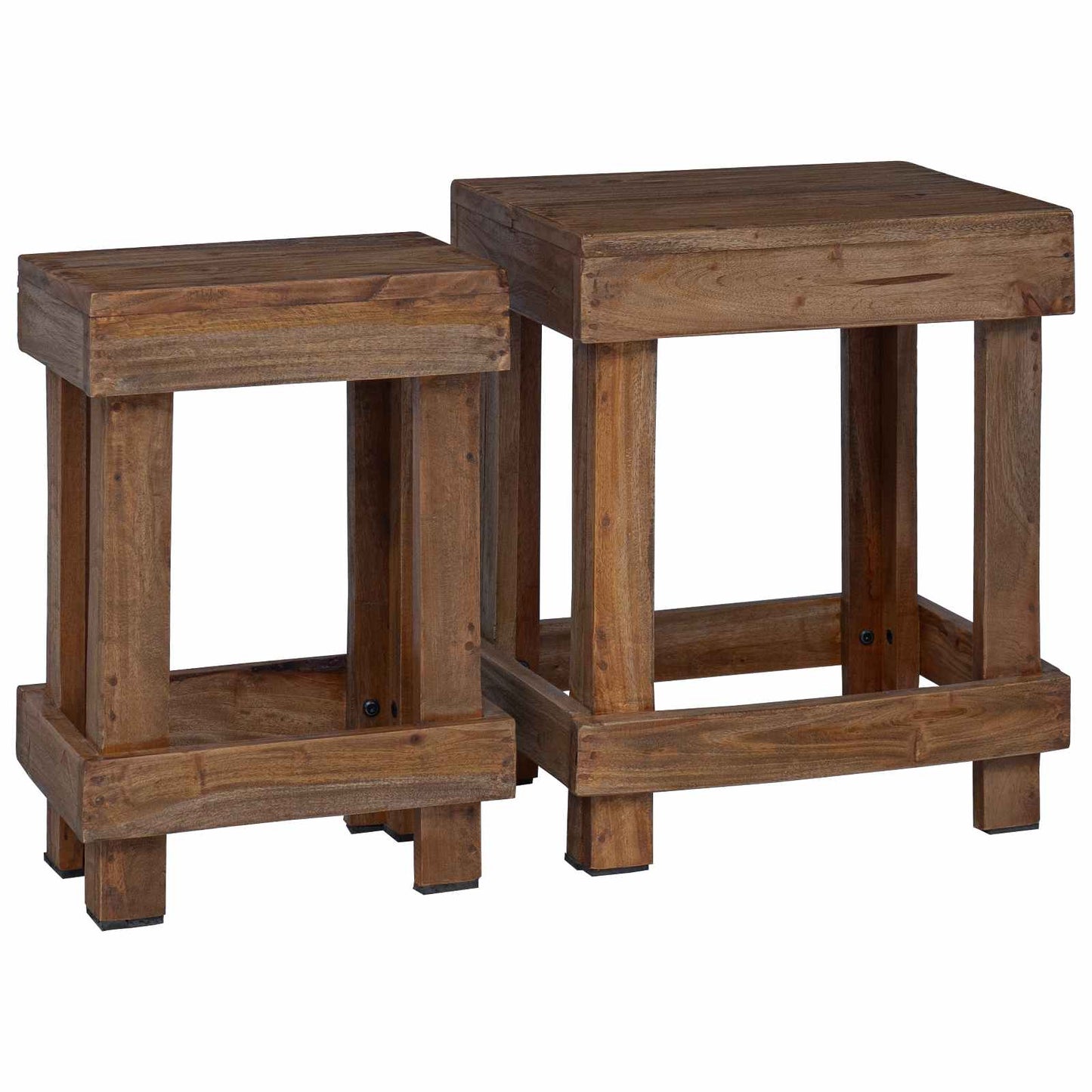 vidaXL Βάση φυτών 2 pcs Καφέ 70 x 11 x 27 εκ. Ξύλο Μαόνι