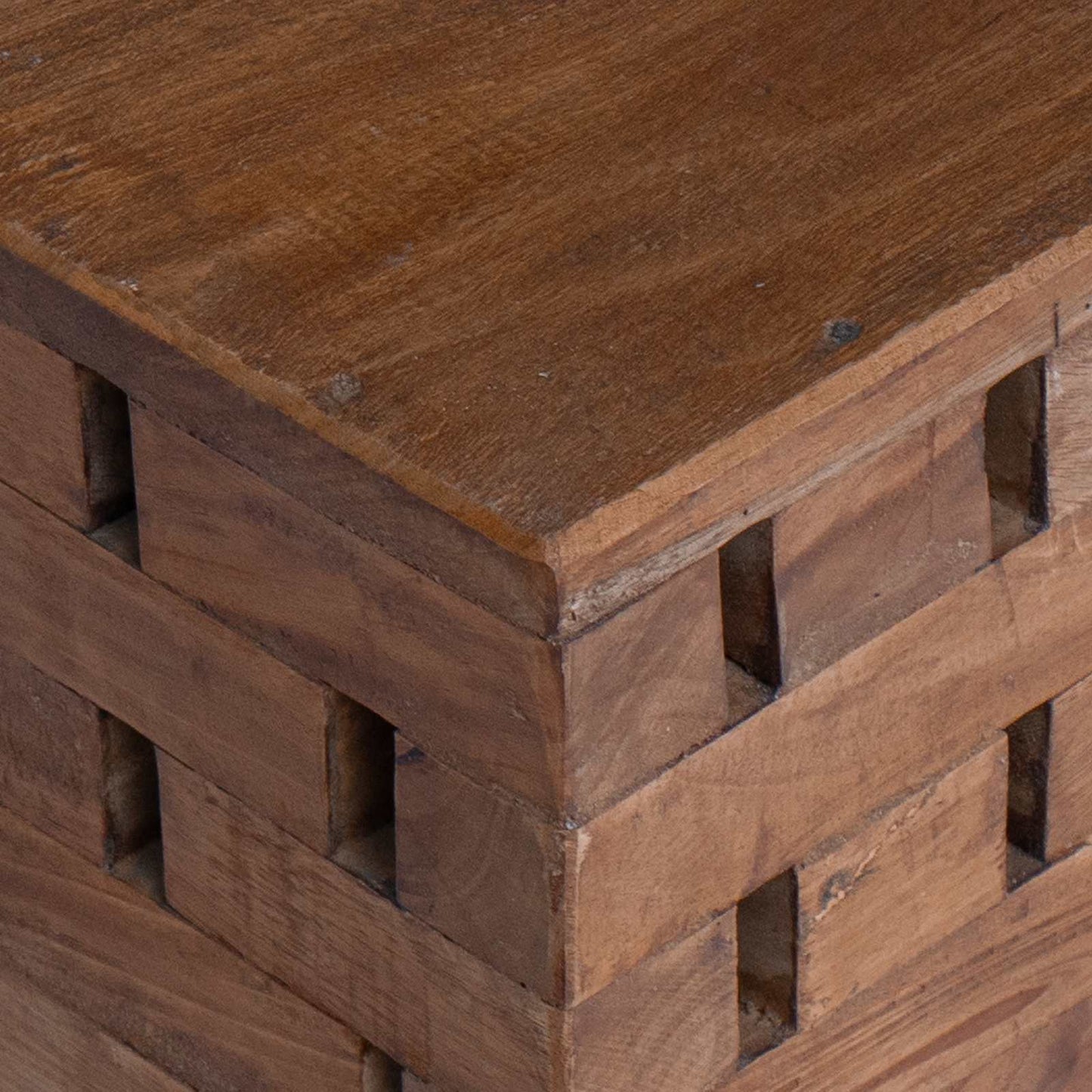 vidaXL Σκαμνί Φυσικό 29 x 29 x 48 εκ. Μασίφ ανακυκλωμένο ξύλο