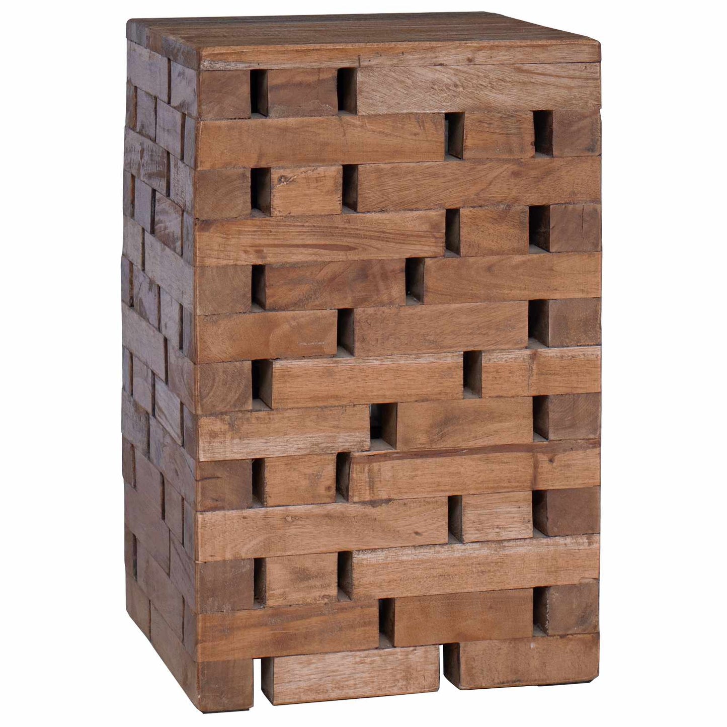 vidaXL Σκαμνί Φυσικό 29 x 29 x 48 εκ. Μασίφ ανακυκλωμένο ξύλο