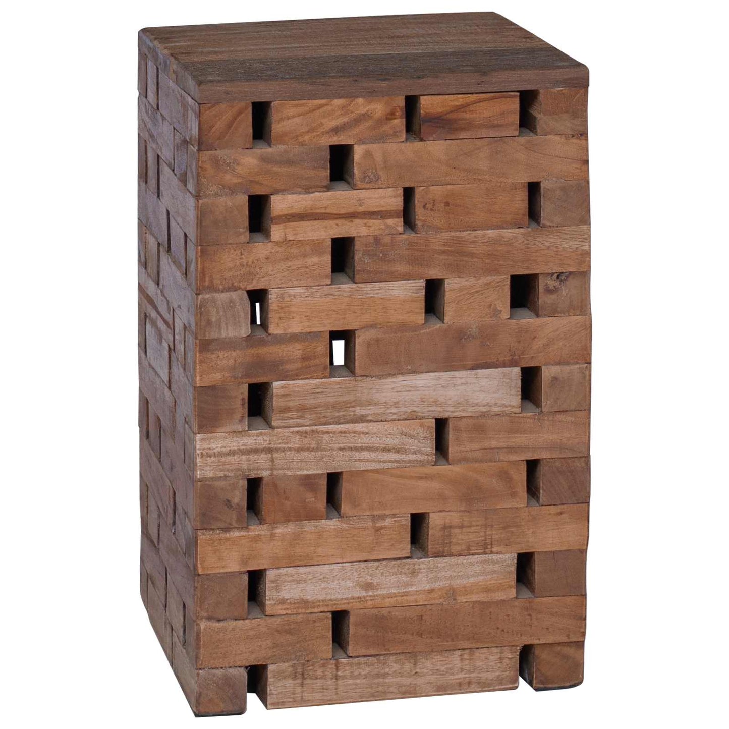 vidaXL Σκαμνί Φυσικό 29 x 29 x 48 εκ. Μασίφ ανακυκλωμένο ξύλο