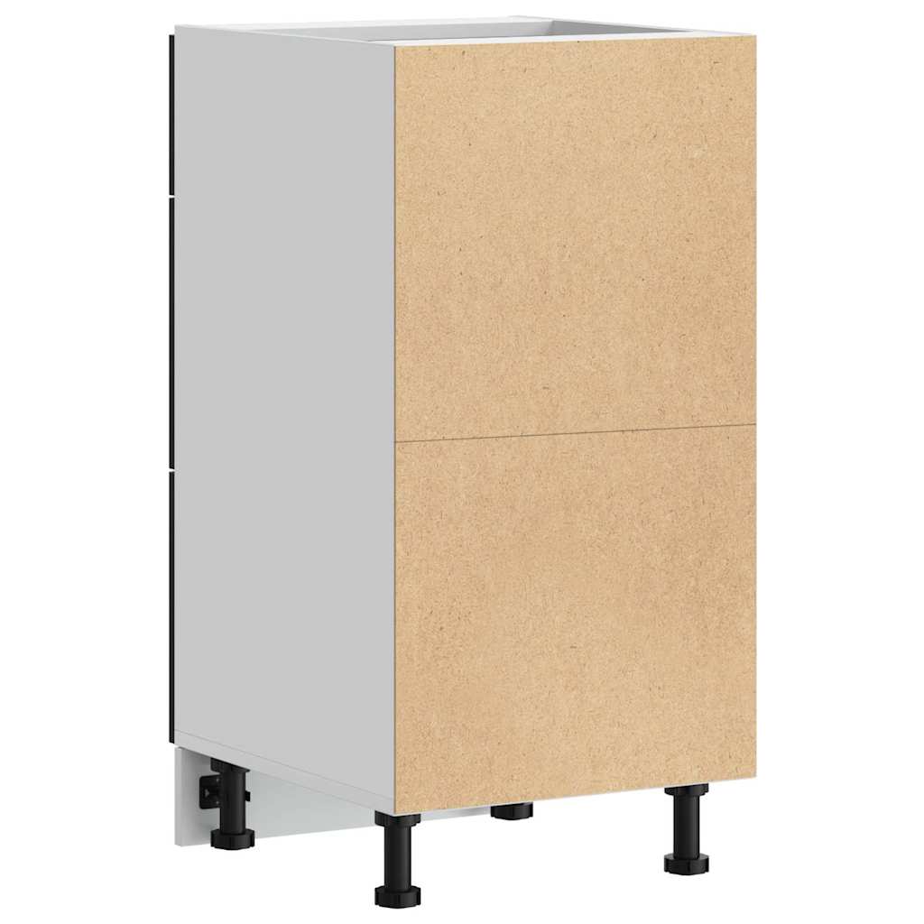 vidaXL Βάση Ντουλάπας Κουζίνας Riga Μαύρη Οξυά 40 x 46 x 81,5 εκ