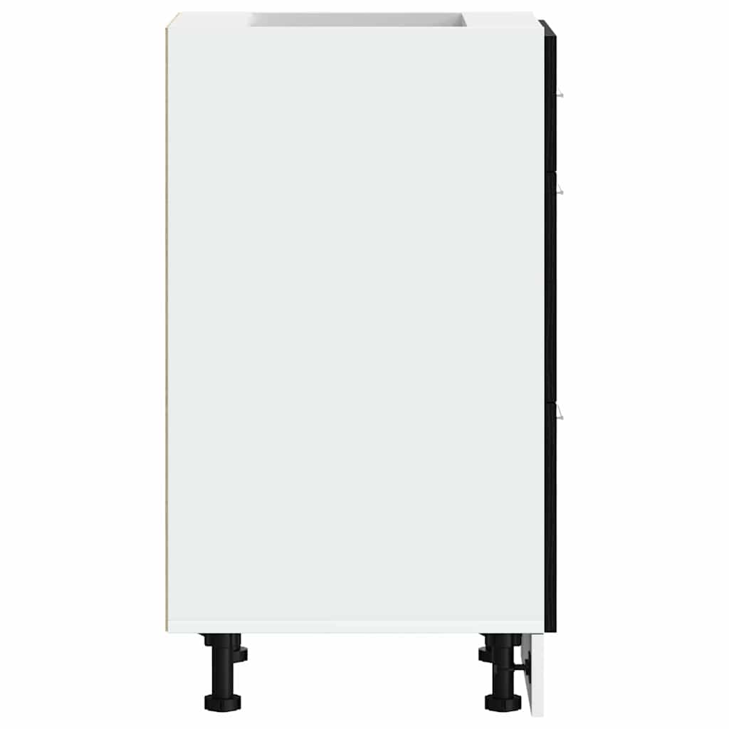 vidaXL Βάση Ντουλάπας Κουζίνας Riga Μαύρη Οξυά 40 x 46 x 81,5 εκ