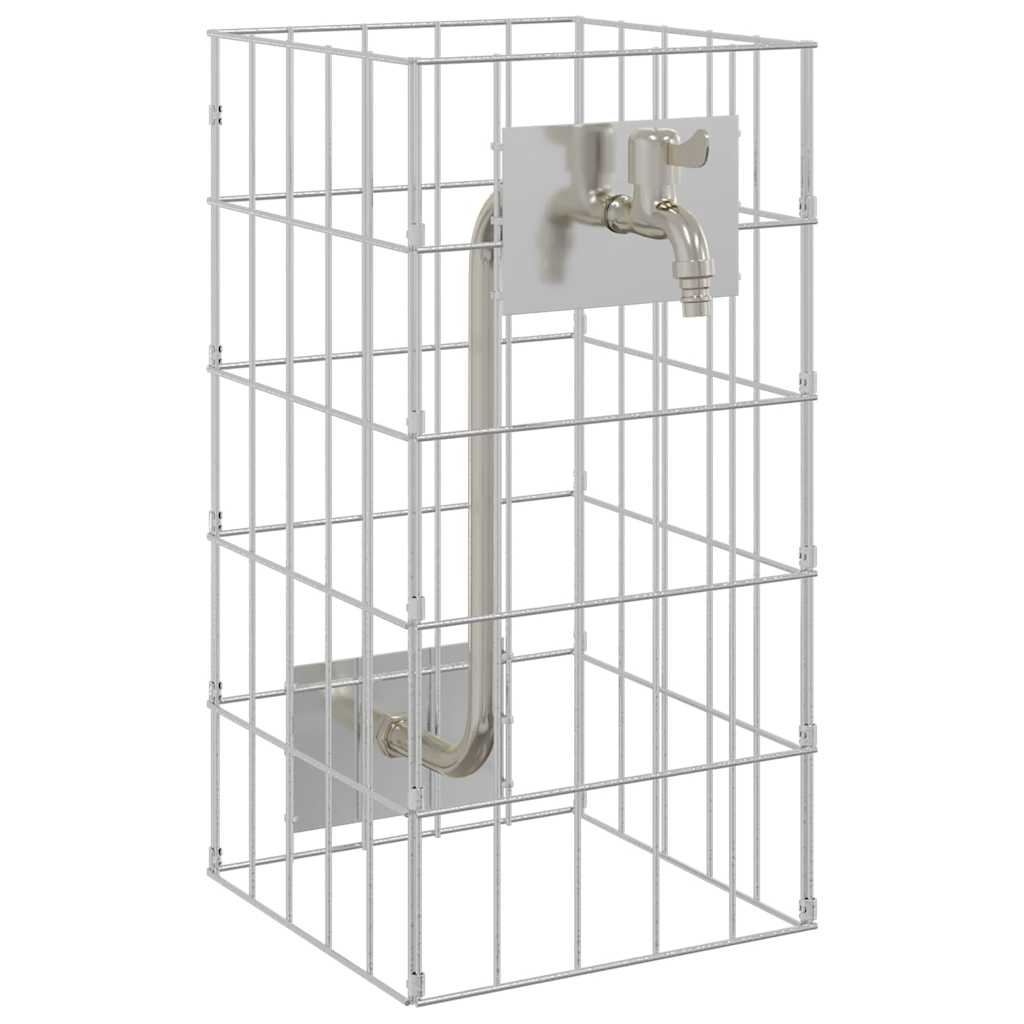 vidaXL Βρύση Γκαμπιόν Ασημί 26 x 25 x 50 εκ Ανοξείδωτο ατσάλι