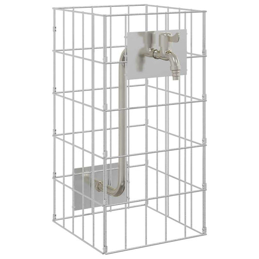 vidaXL Βρύση Γκαμπιόν Ασημί 26 x 25 x 50 εκ Ανοξείδωτο ατσάλι