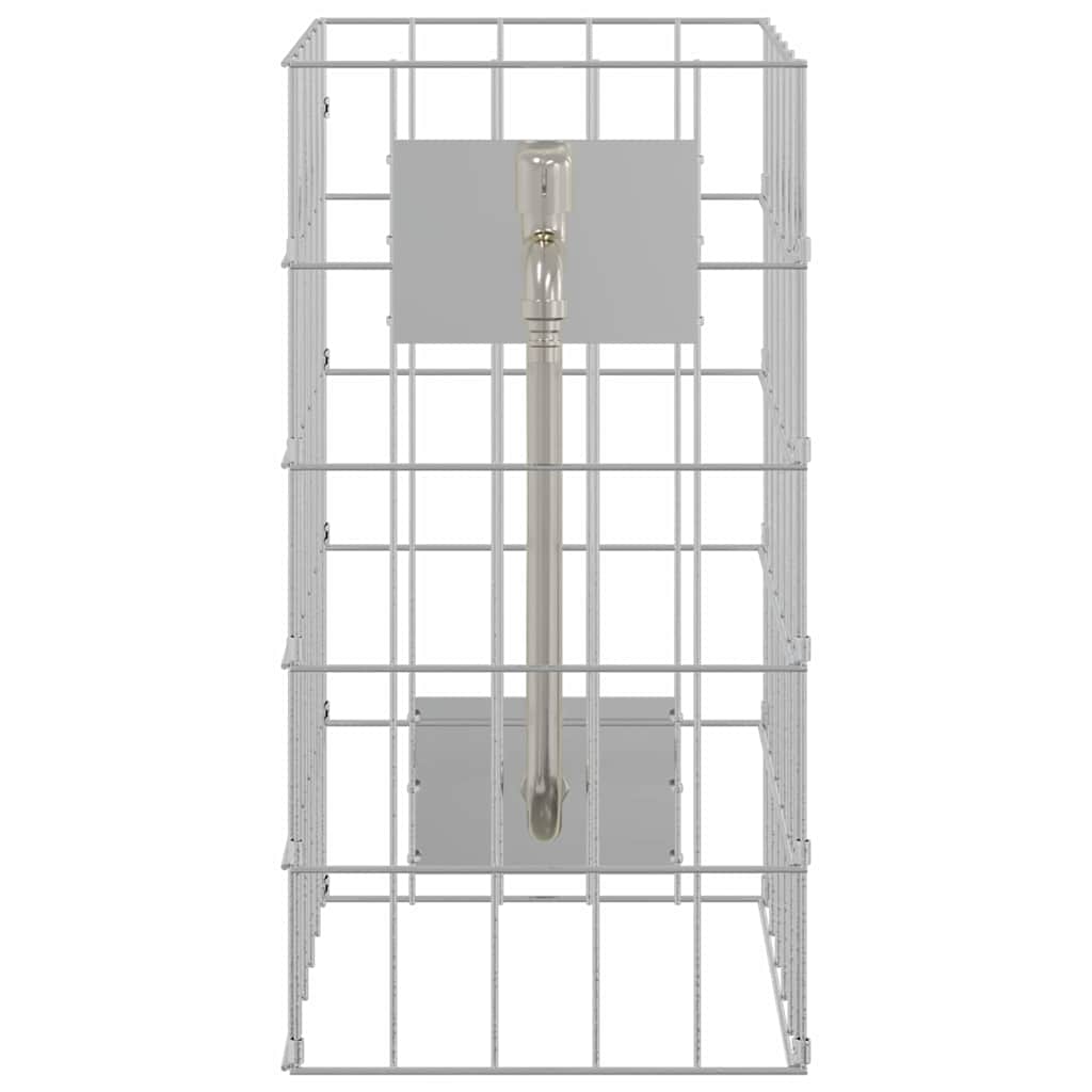 vidaXL Βρύση Γκαμπιόν Ασημί 26 x 25 x 50 εκ Ανοξείδωτο ατσάλι