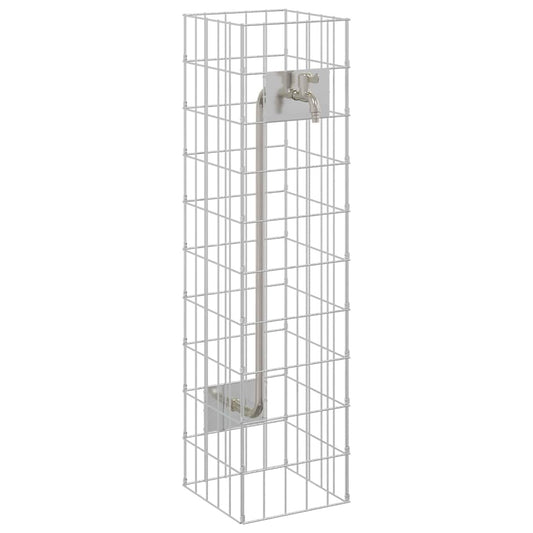 vidaXL Βρύση Γκαμπιόν Ασημί 25 x 25 x 100 cm Ανοξείδωτο ατσάλι