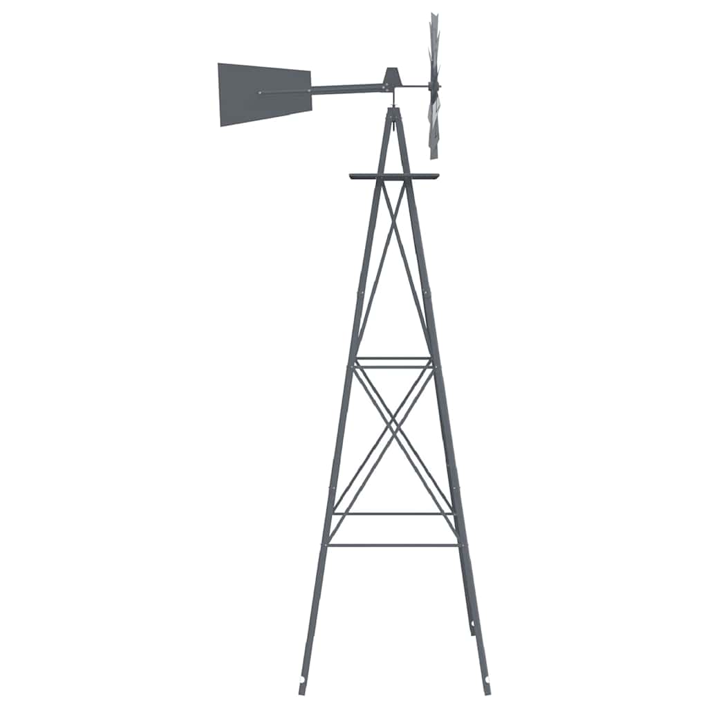 vidaXL Ανεμόμυλος Γκρι 84 x 68 x 245 εκ. Σίδερο