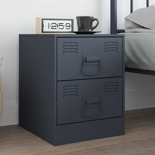 vidaXL Χερούλια Ντουλαπιών 12 τμχ. Ανθρακί 85 x 45 χιλ Μέταλλο