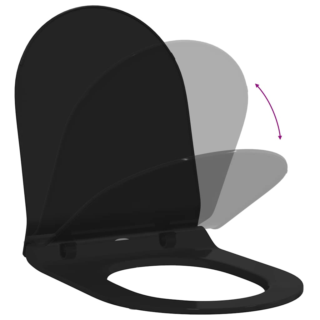 vidaXL Τουαλέτα κατάλληλη για Κάθισμα Μαύρο 50 x 36 x 5 εκ