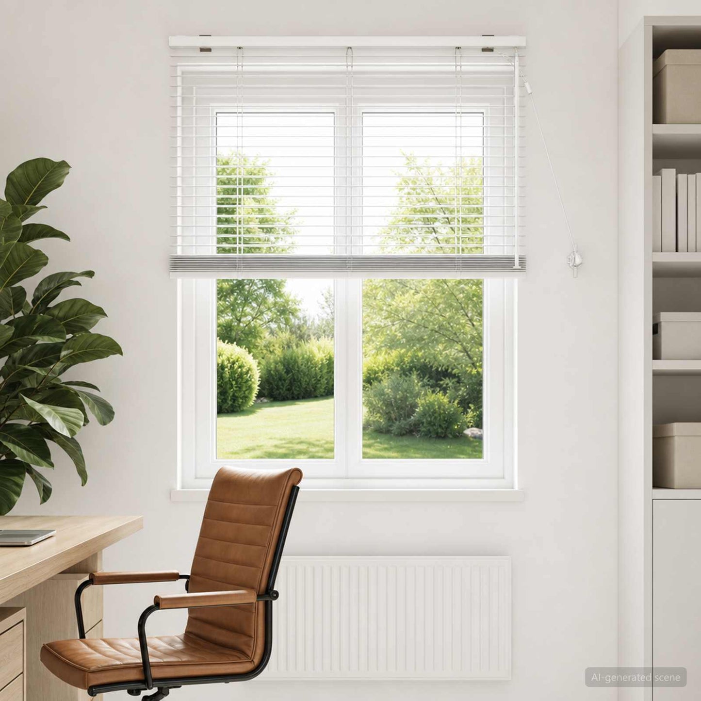 vidaXL Βενετσιάνικη Σκίαση Λευκό 80 x 160 cm 35 mm