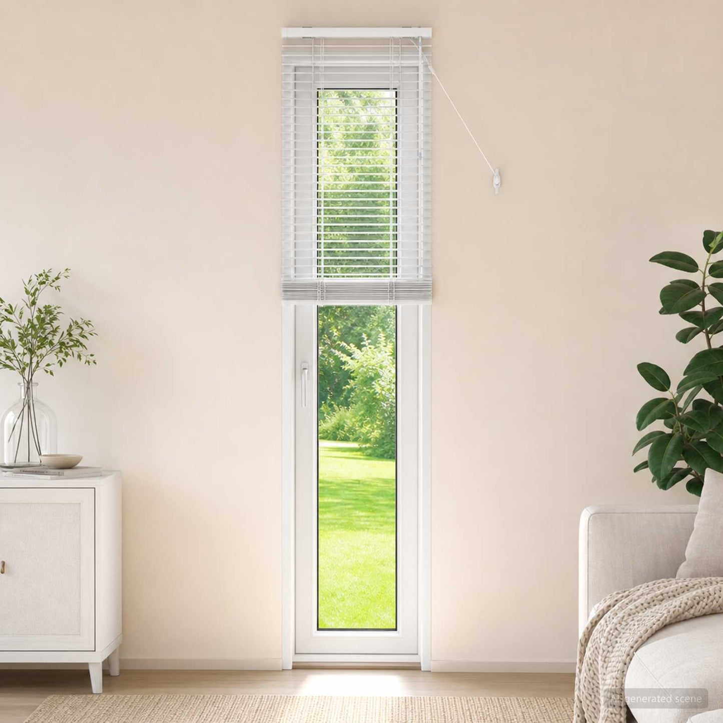 vidaXL Βενετσιάνικη Σκίαση Λευκό 50 x 250 εκ. 35 mm