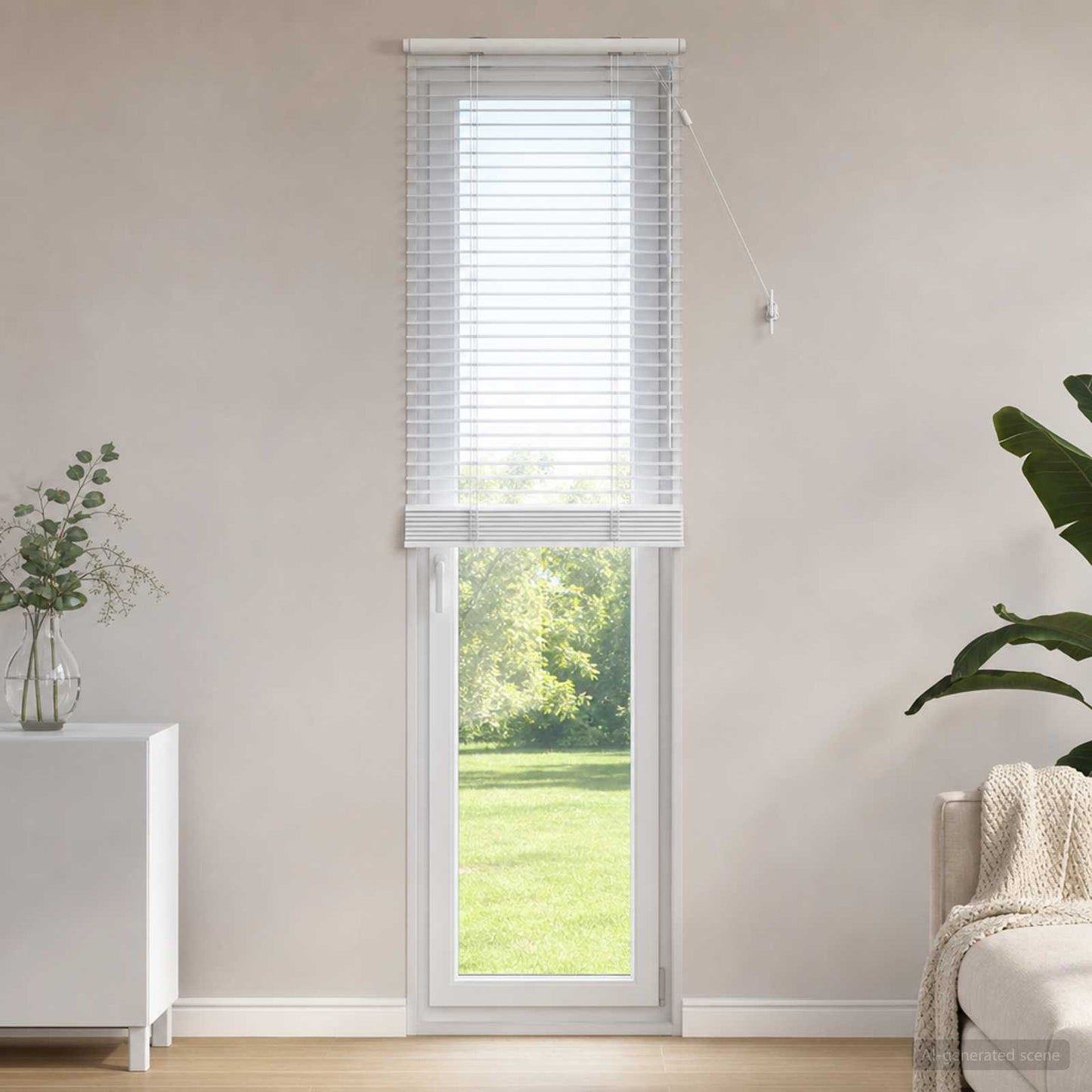 vidaXL Βενετσιάνικη Σκίαση Λευκό 65 x 250 cm 35 mm