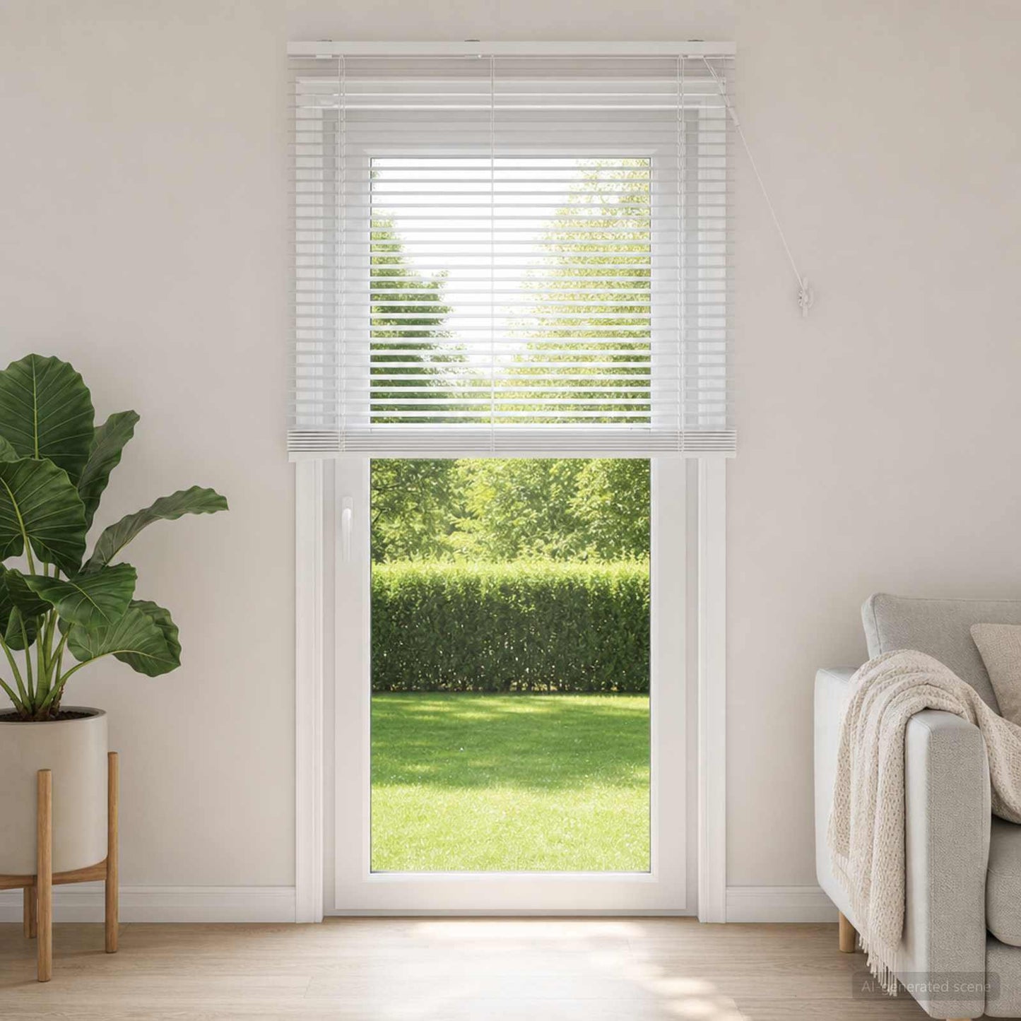 vidaXL Βενετσιάνικη Σκίαση Λευκό 120 x 250 cm 35 mm