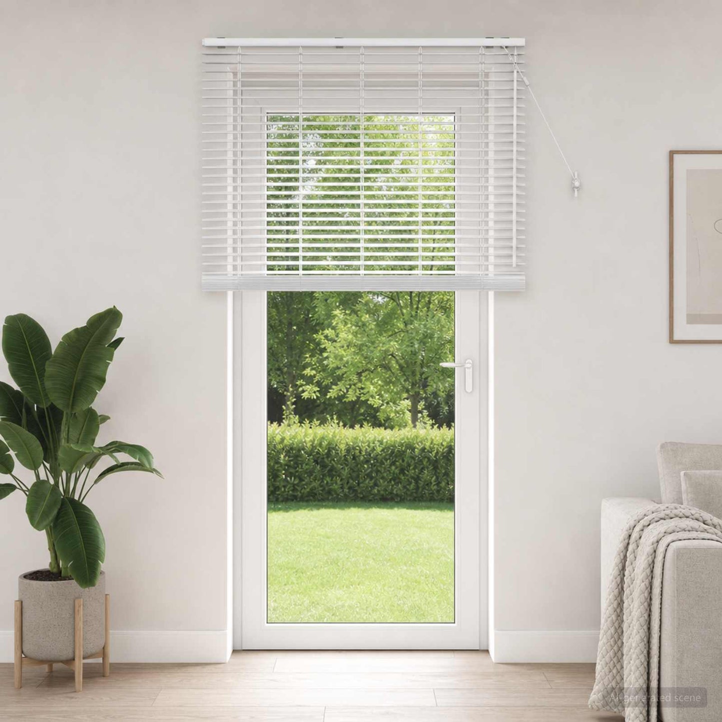vidaXL Βενετσιάνικη Σκίαση Λευκό 140 x 250 cm 35 mm