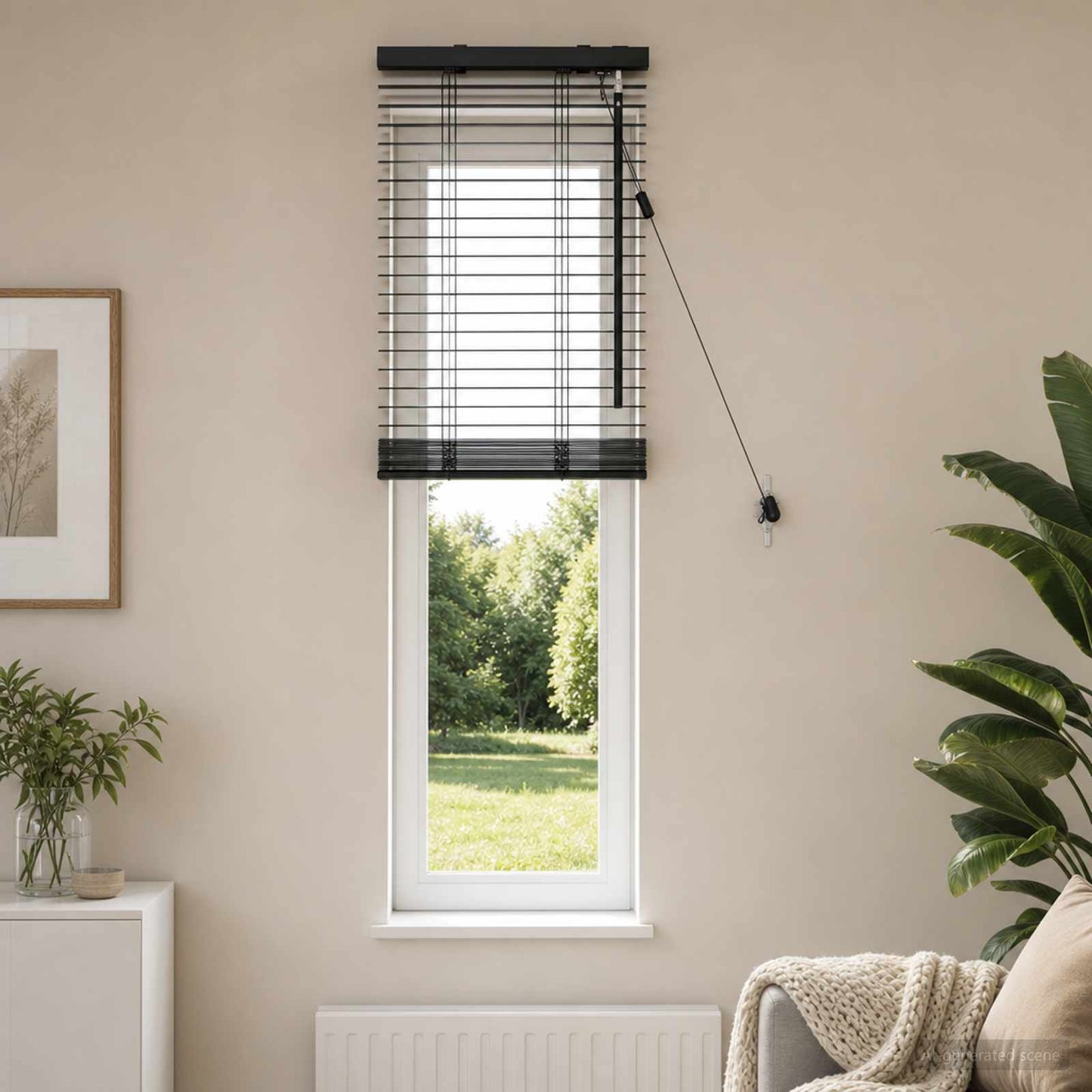 vidaXL Βενετσιάνικη Σκίαση Μαύρο 40 x 130 εκ 35 mm